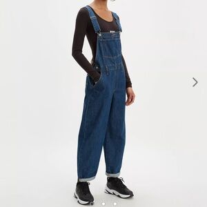 Levi’s XS Blue Denim Overalls with Relaxed Fit and Adjustable Straps